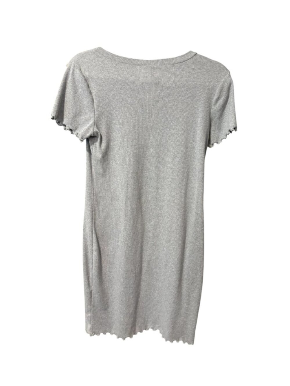 Abound Light Gray Ribbed Midi T-Shirt Dress - Picture 3 of 6
